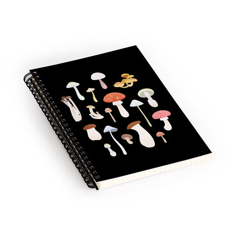 Noristudio Dreamy Mushrooms Pattern Spiral Notebook