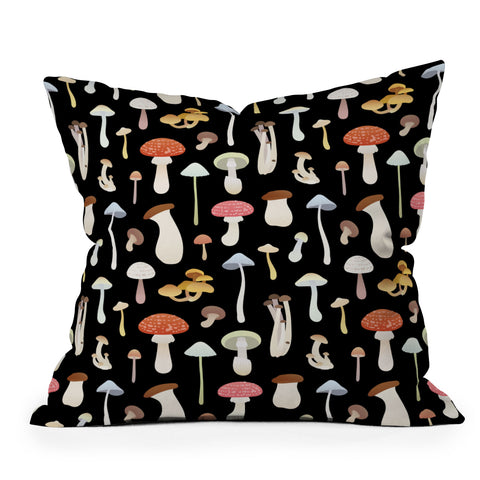 Noristudio Dreamy Mushrooms Pattern Throw Pillow