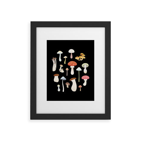 Noristudio Dreamy Mushrooms Pattern Framed Art Print
