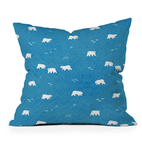 Noristudio Polar Bears Pattern Throw Pillow