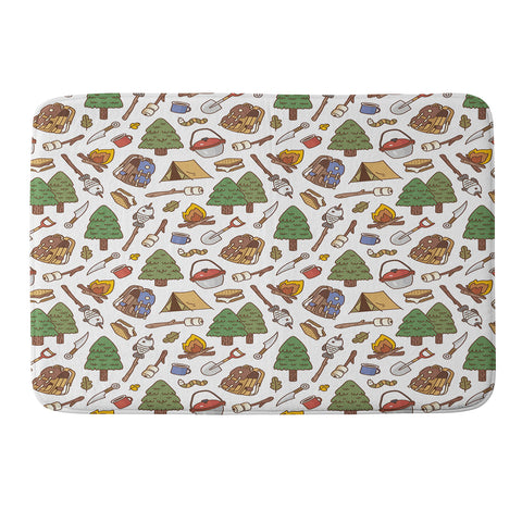 Noristudio Summer Camp Pattern Memory Foam Bath Mat