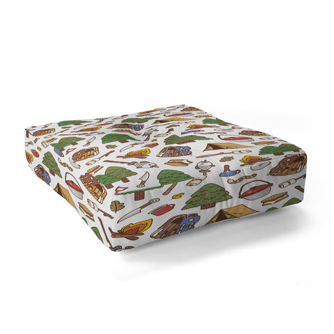 Noristudio Summer Camp Pattern Floor Pillow Square