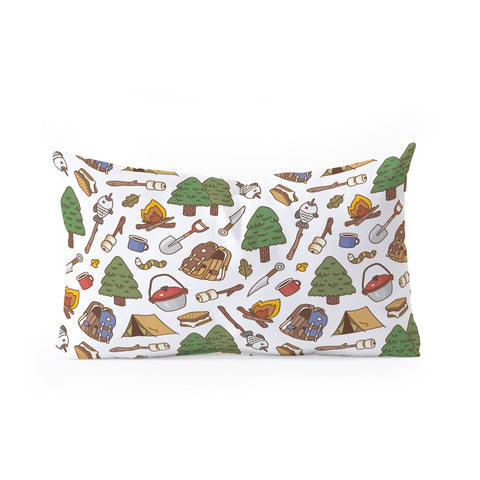 Noristudio Summer Camp Pattern Oblong Throw Pillow