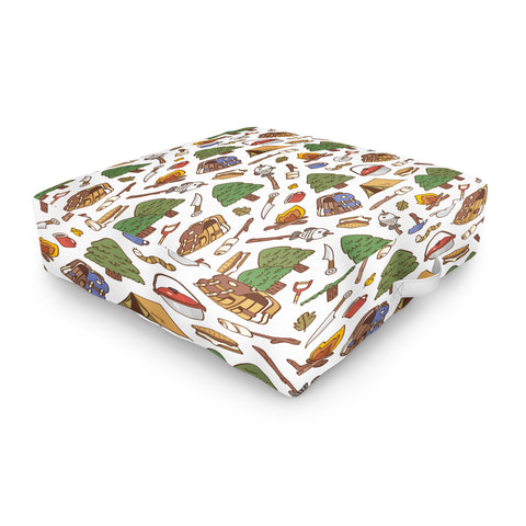 Noristudio Summer Camp Pattern Outdoor Floor Cushion