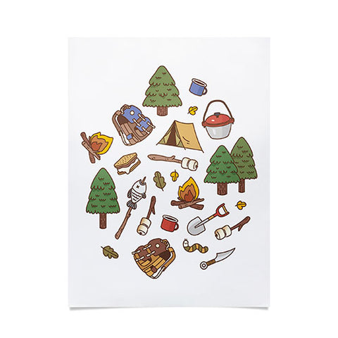 Noristudio Summer Camp Pattern Poster