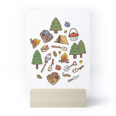 Noristudio Summer Camp Pattern Mini Art Print