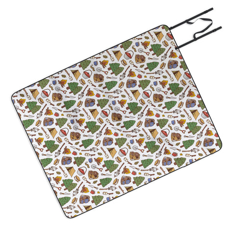 Noristudio Summer Camp Pattern Picnic Blanket