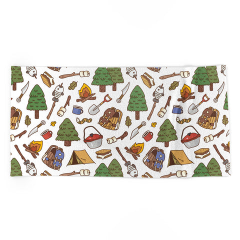 Noristudio Summer Camp Pattern Beach Towel