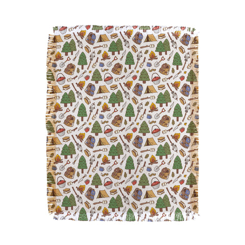 Noristudio Summer Camp Pattern Throw Blanket