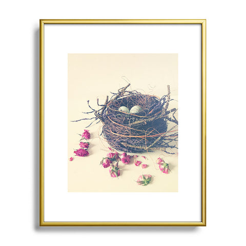 Olivia St Claire Bird Nest Metal Framed Art Print