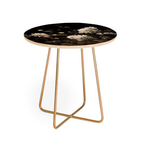 Olivia St Claire Black Dahlia Round Side Table
