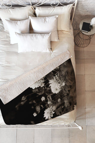 Olivia St Claire Black Dahlia Fleece Throw Blanket
