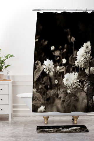 Olivia St Claire Black Dahlia Shower Curtain And Mat