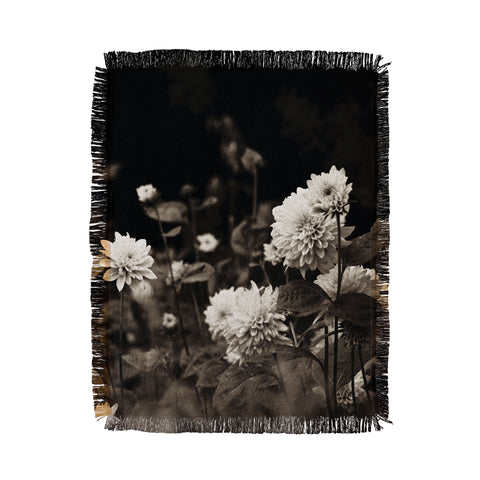 Olivia St Claire Black Dahlia Throw Blanket