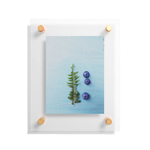 Olivia St Claire Blueberries and Fern Floating Acrylic Print