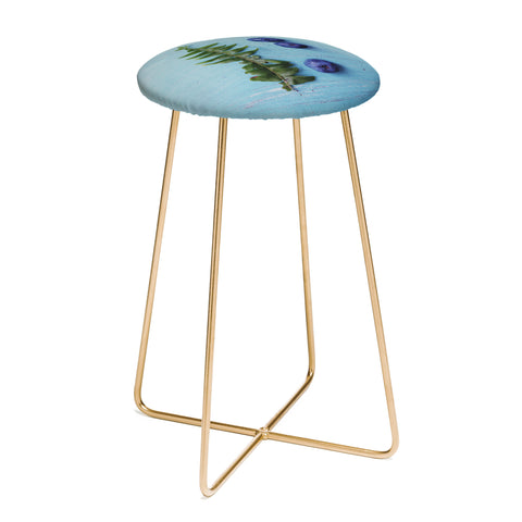 Olivia St Claire Blueberries and Fern Counter Stool