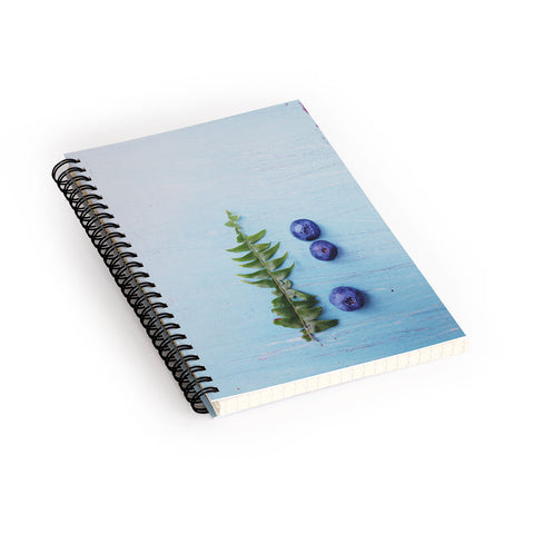 Olivia St Claire Blueberries and Fern Spiral Notebook