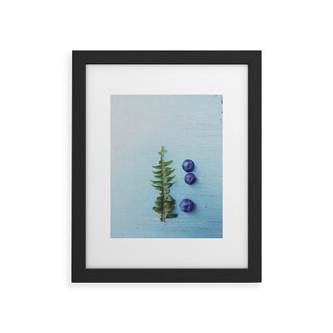Olivia St Claire Blueberries and Fern Framed Art Print