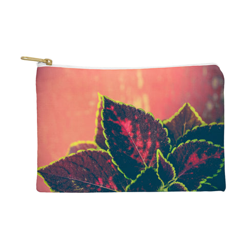 Olivia St Claire Coleus on Red Table Pouch