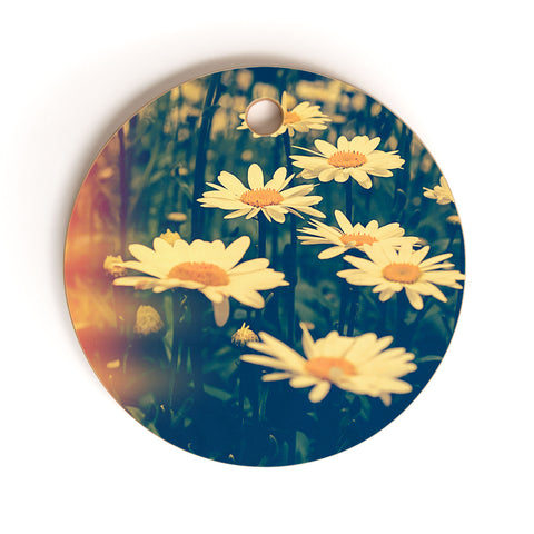 Olivia St Claire Daisies Cutting Board Round