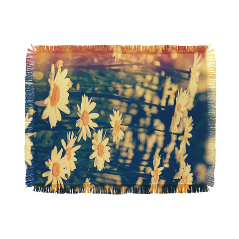 Olivia St Claire Daisies Throw Blanket