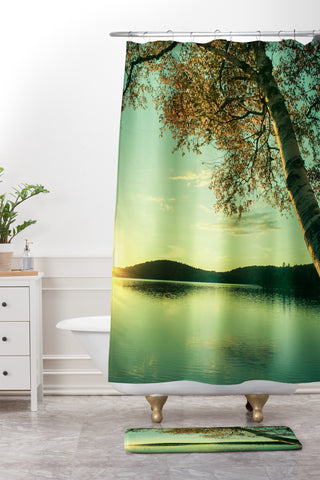 Olivia St Claire Dusk Shower Curtain And Mat