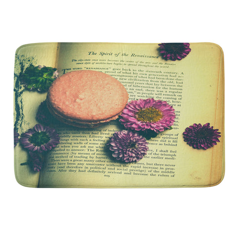 Olivia St Claire Flowers on a Page Memory Foam Bath Mat
