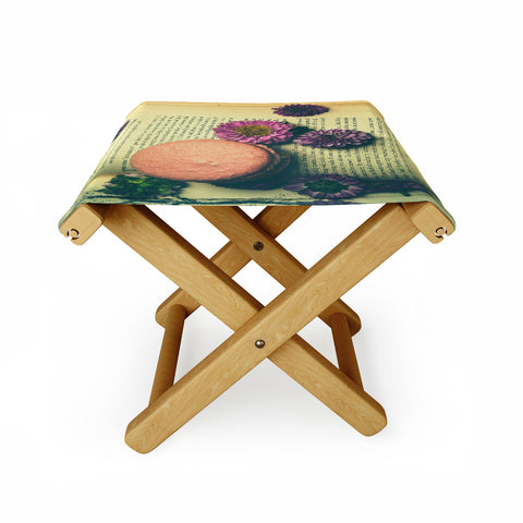 Olivia St Claire Flowers on a Page Folding Stool