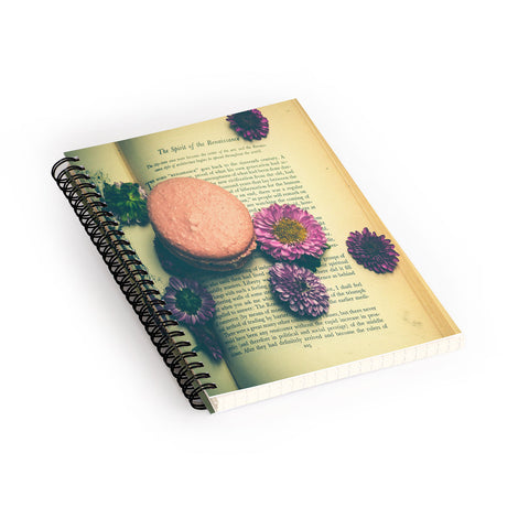 Olivia St Claire Flowers on a Page Spiral Notebook