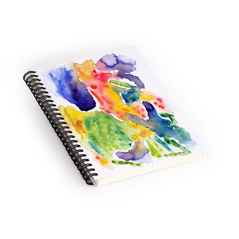 Olivia St Claire Happy Watercolor Spiral Notebook