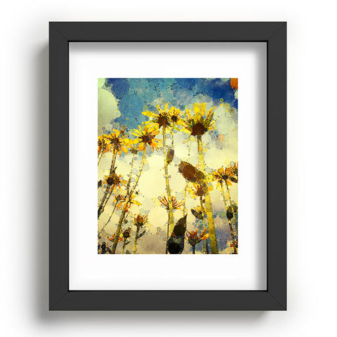 Olivia St Claire Happy Yellow Flowers Recessed Framing Rectangle