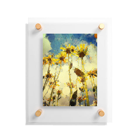Olivia St Claire Happy Yellow Flowers Floating Acrylic Print