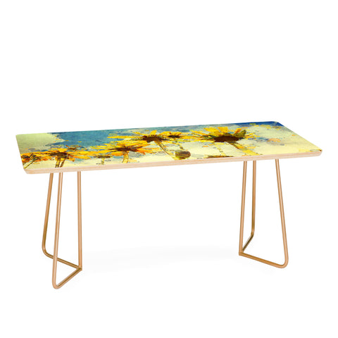 Olivia St Claire Happy Yellow Flowers Coffee Table