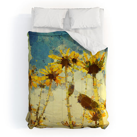 Olivia St Claire Happy Yellow Flowers Comforter