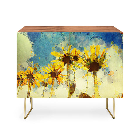 Olivia St Claire Happy Yellow Flowers Credenza