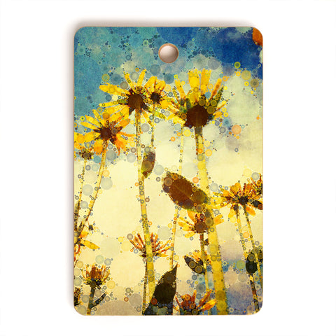 Olivia St Claire Happy Yellow Flowers Cutting Board Rectangle