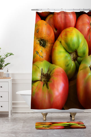 Olivia St Claire Heirloom Tomatoes Shower Curtain And Mat
