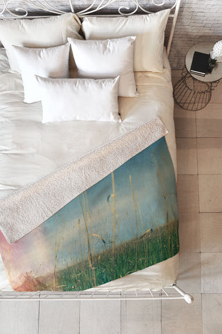 Olivia St Claire Her Heart Was a Wide Open Landscape Fleece Throw Blanket