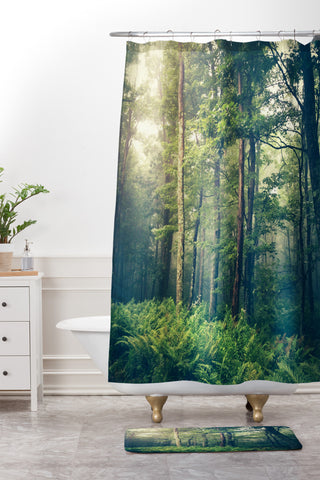 Olivia St Claire Inner Peace Shower Curtain And Mat