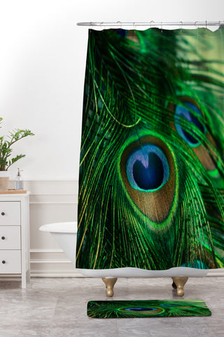 Olivia St Claire Iridescent Shower Curtain And Mat