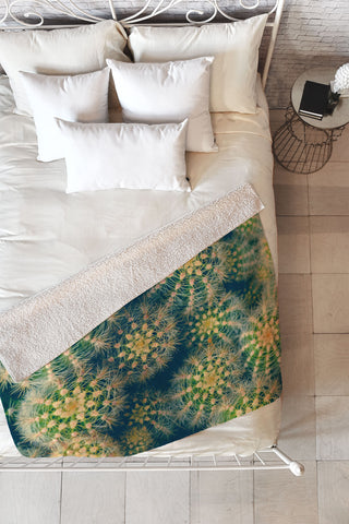 Olivia St Claire Lovely Cactus Fleece Throw Blanket