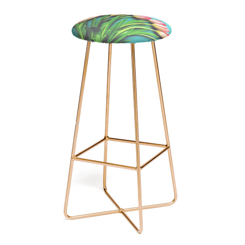 Olivia St Claire Lovely Pink Tulips Bar Stool