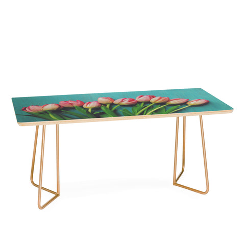 Olivia St Claire Lovely Pink Tulips Coffee Table