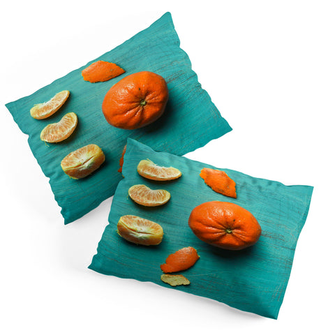 Olivia St Claire Orange Wedges Pillow Shams