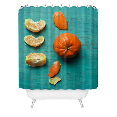 Olivia St Claire Orange Wedges Shower Curtain