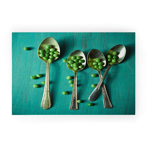 Olivia St Claire Peas Please Welcome Mat