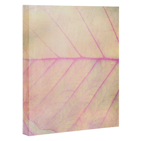 Olivia St Claire Pink Leaf Abstract Art Canvas