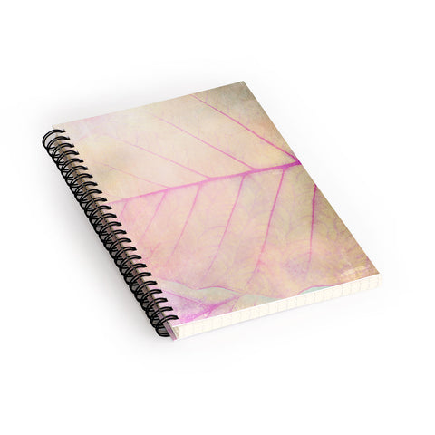Olivia St Claire Pink Leaf Abstract Spiral Notebook