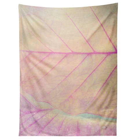 Olivia St Claire Pink Leaf Abstract Tapestry