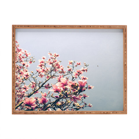Olivia St Claire Pink Magnolia Rectangular Tray